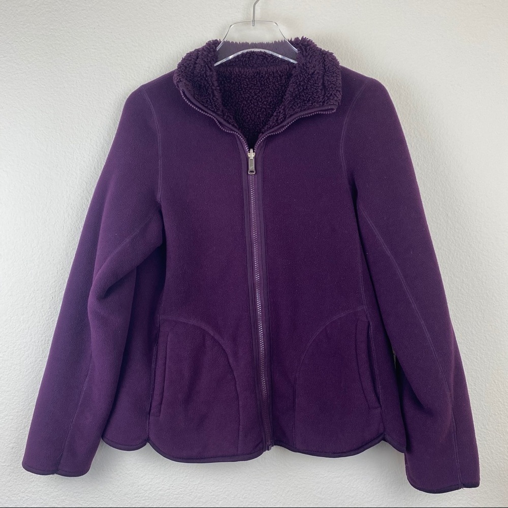 WEATHERPROOF Sherpa Fleece Teddy Jacket Purple Small